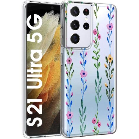 FUNDA DE SILICONA PARA SAMSUNG GALAXY S21 ULTRA CON FLORES EN EL PRADO SM-G998 (1/5)