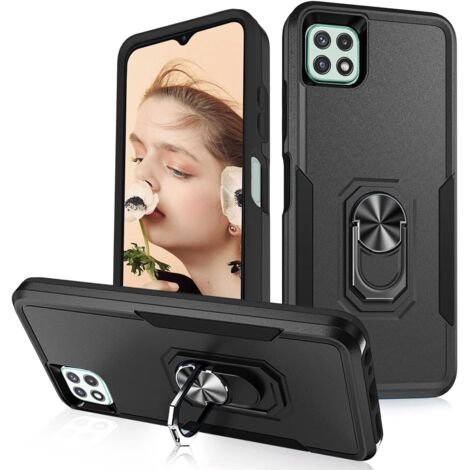 FUNDA PARA SAMSUNG GALAXY A22 5G NEGRA RÍGIDA CON SOPORTE SM-A226B SM-A226BRN (1/5)