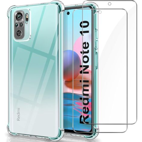 FUNDA PARA XIAOMI REDMI NOTE 10 4G PARTE TRASERA DE SILICONA 2X VIDRIO TEMPLADO (1/5)