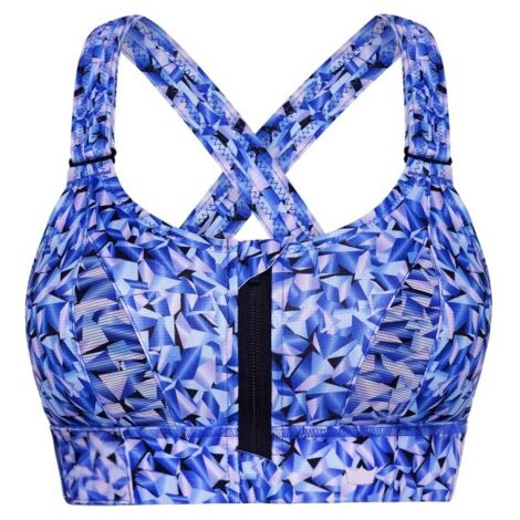 SUJETADOR DEPORTIVO SHEFIT ESTAMPADOS AZULES SUJECIÓN FUERTE AJUSTABLE S (1/5)
