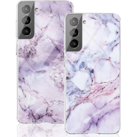 2X FUNDA PARA SAMSUNG GALAXY S22 MÁRMOLE BLANCO PROTECTORA SÓLIDA (1/5)