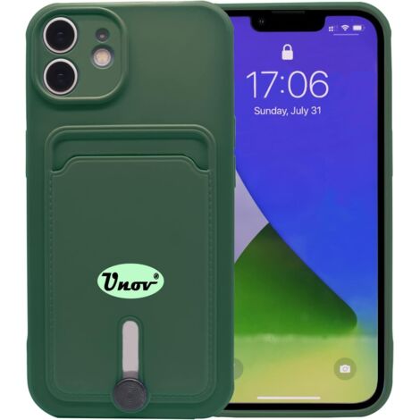 FUNDA DE SILICONA PARA APPLE IPHONE 11 DE 6,1" VERDE + BILLETERA CON RANURA PARA TARJETAS (1/5)