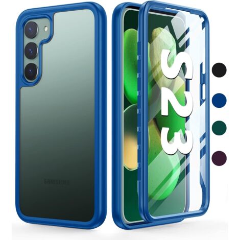 MARCO DE FUNDA PARA SAMSUNG GALAXY S23 5G AZUL TRANSPARENTE BUMPER (1/5)
