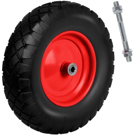 Rueda de carretilla tubeless 4.00-8 Humberg negra y roja (1/5)