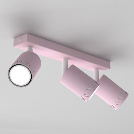 Lámpara De Techo LED Infantil Rosa Con Diseño De Luna - 40 Cm, Regulable Con Mando, Modo Luz Nocturna