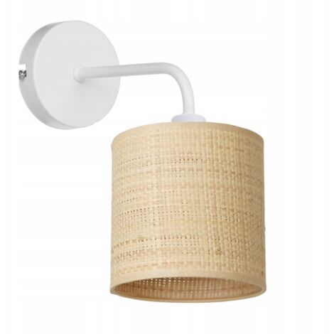 LÁMPARA DE PARED, LÁMPARA DE NOCHE, TUBO, FOCO DELGADO, RATÁN