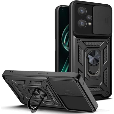 FUNDA ARMOR PARA REALME 9 4G / 9 PRO+ NEGRA PROTECCIÓN DE CÁMARA CON ANILLO (1/5)