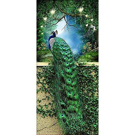 ObXL13 - Pintura de diamante 40x80 - Animales, Pavo real (1/5)