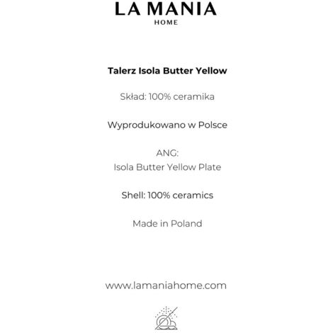 Plato amarillo de mantequilla Isola (1/5)