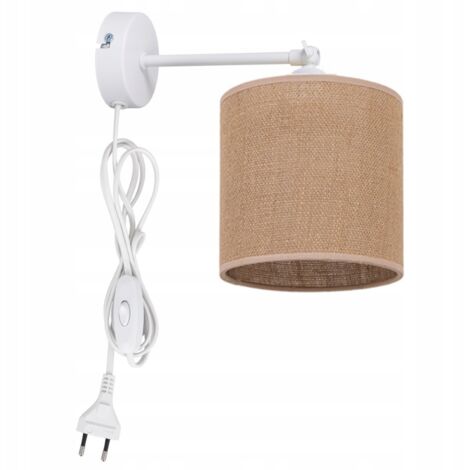 LÁMPARA DE PARED CUADRADA PANTALLA BOHO CABLE TUBO YUTA