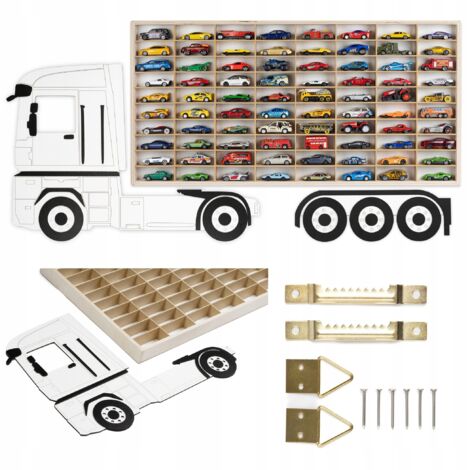 ESTANTE PARA COCHES HOT WHEELS 80 COMPARTIMENTOS PARA COCHES CAMIÓN (1/5)
