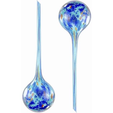 Bolas de riego de vidrio para plantas, flores y macetas, grandes, 2 piezas