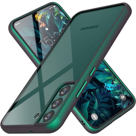 FUNDA DE CRISTAL PARA SAMSUNG GALAXY S22 DE 6,10" CON MARCO METÁLICO VERDE (1/5)