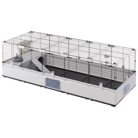 Ferplast Jaula para Conejos, cobayas, Jaula Grande y Modular, Conejillos de Indias, con Accesorios, Extensible, Fácil Mantenimiento, Modular 4, 179 x 72 x h 56 cm (1/5)