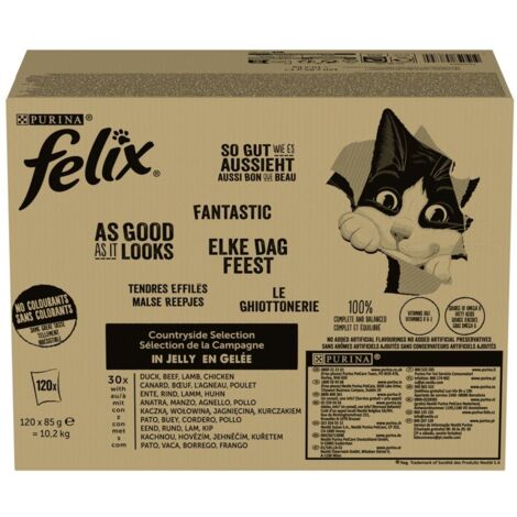 Purina Felix Countryside Selection Alimentación húmeda para gato adulto (1/4)