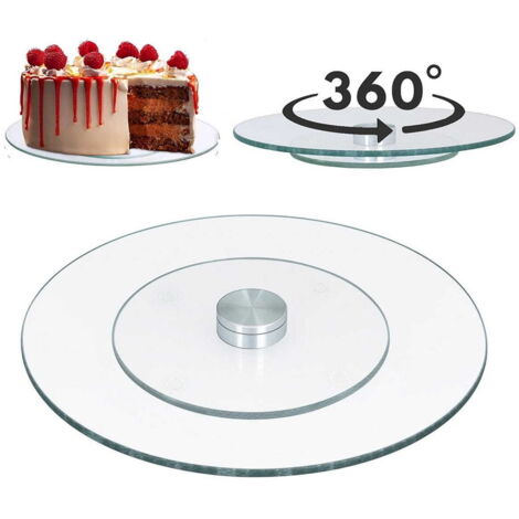Soporte giratorio de cristal para tartas, plato, 30 cm (1/3)