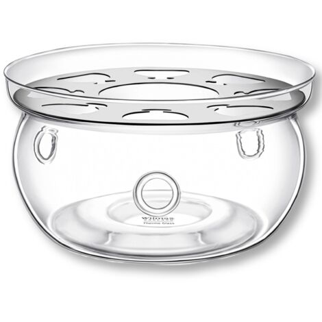 Wilmax Calentador de café y té de vidrio de borosilicato Mantiene las bebidas calientes en posición vertical, apto para lavavajillas, estable, ideal para regalo, apto para todo tipo de teteras (1/5)