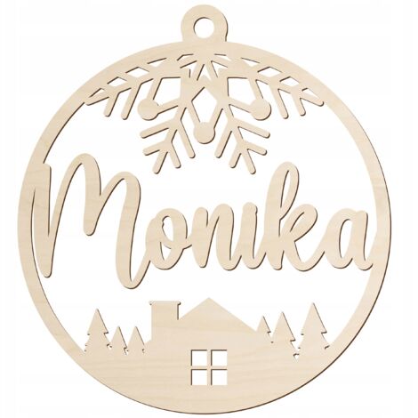 Adornos de madera con NOMBRE 1PC Personalizado para árbol de Navidad Regalo de Navidad