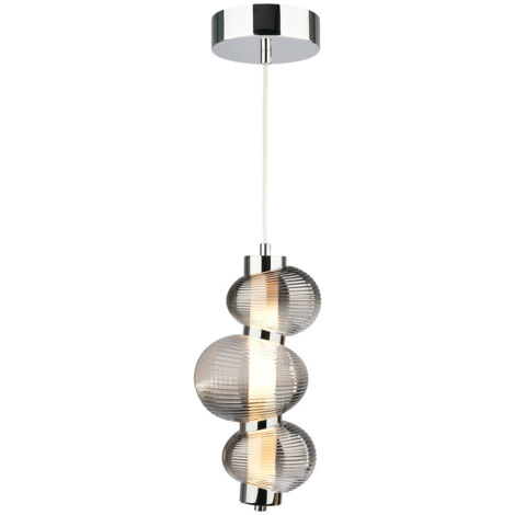 Lámpara colgante LED BOLLA SMOKED 12W