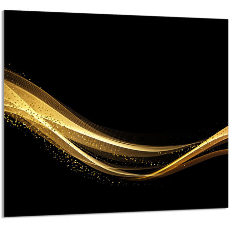 PANEL DE VIDRIO PARA COCINA 65x60 Negro