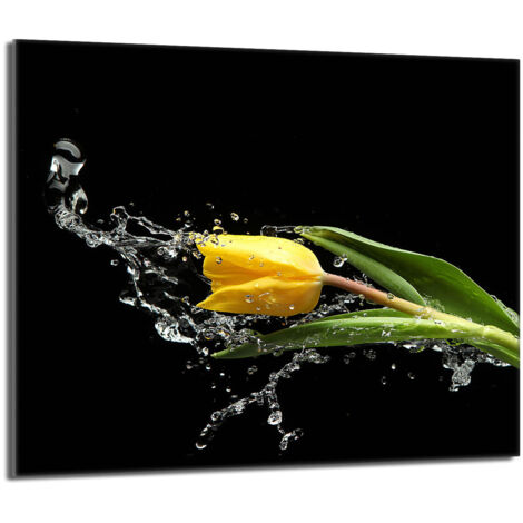 Protector de cristal para encimera 60x52 Tulipán