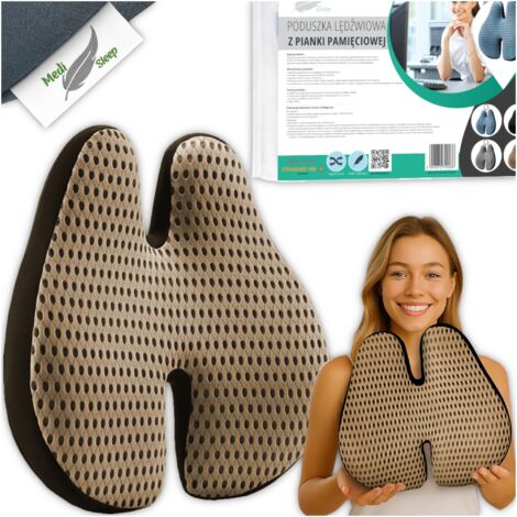 COJÍN LUMBAR ORTOPÉDICO PARA COCHE, OFICINA Y SILLÓN MEDICO