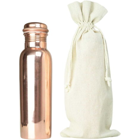 Botella de agua de cobre liso GISANE de 800 ml (1/2)