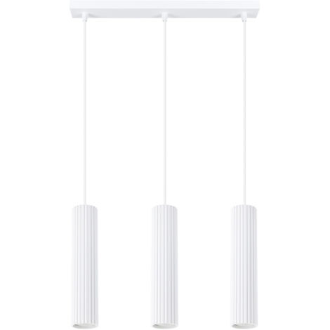 Lámpara colgante Karbon blanco aluminio 3xGU10  45cm Sollux