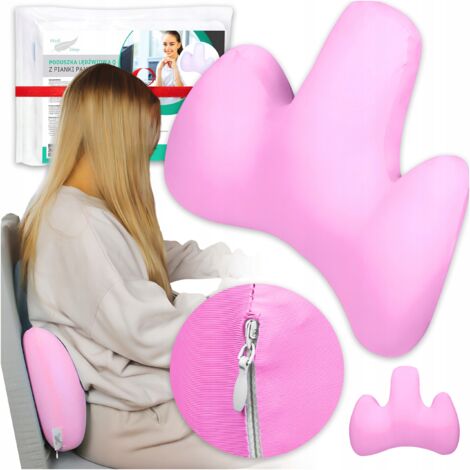 COJÍN LUMBAR ROSA PARA COCHE, SILLÓN, SOFÁ, UNIQUE MEDI SLEEP (1/5)