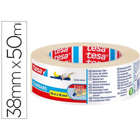 Cinta de enmascarar estándar tesa de 50 m x 38 mm