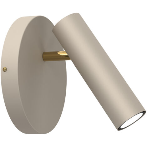 Lámpara de pared tubo de lectura beige con elemento dorado Axion 1xGU10 8W Luminex