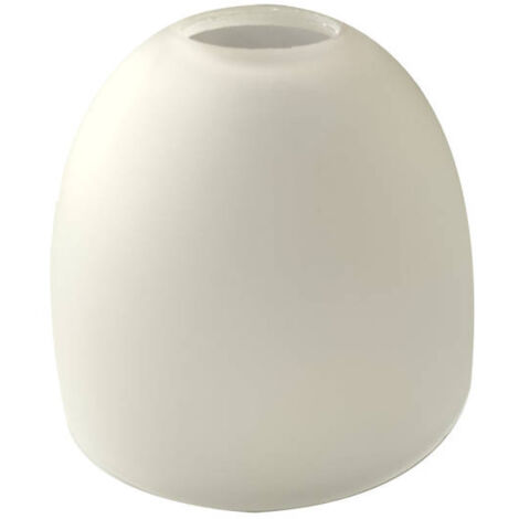 Pantalla de lámpara tipo cúpula Ø13,5 cm, cristal blanco mate Alfa