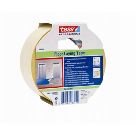Cinta adhesiva de doble cara TESA para moquetas, transparente, 50 mm x 50 m