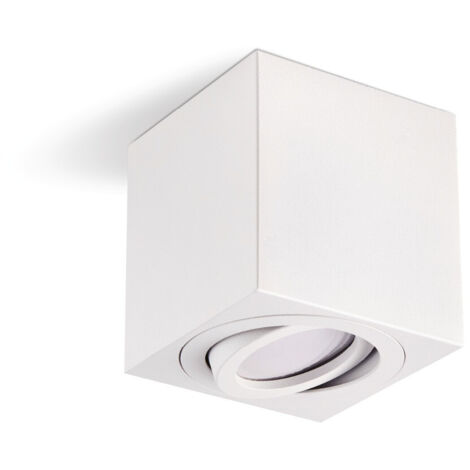 Foco cuadrado blanco, orientable, 1xGU10 35W, OH37 KPOH37BI, Kobi (1/2)