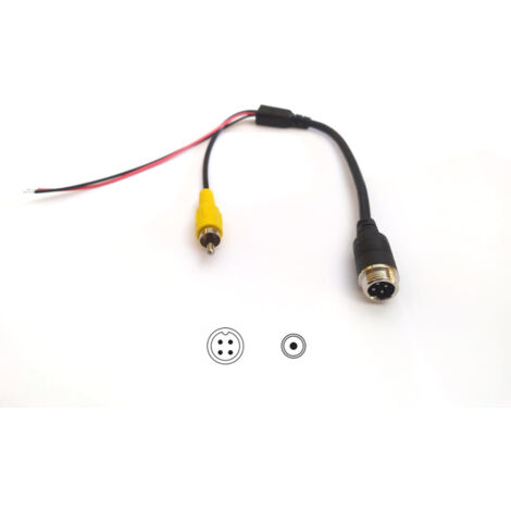 Conector reductor de 4 pines (lado de la cámara) / Conector RCA (lado del monitor) (1/4)