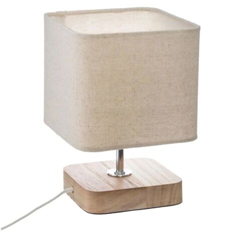 LÁMPARA DE MESA Toxey CON PANTALLA DE TELA BEIGE