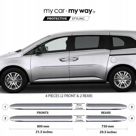 Protectores de umbral de puerta cromados para Honda Odyssey 11-17 (1/5)