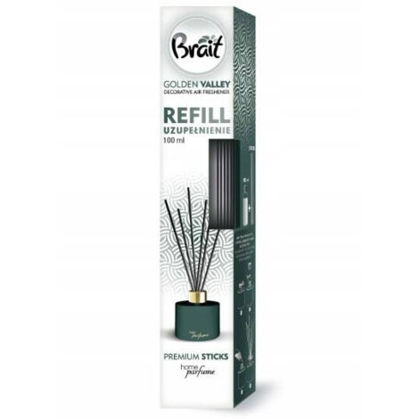 Recambio de aceite perfumado decorativo para el hogar BRAIT con varillas Golden Valley 100 ml