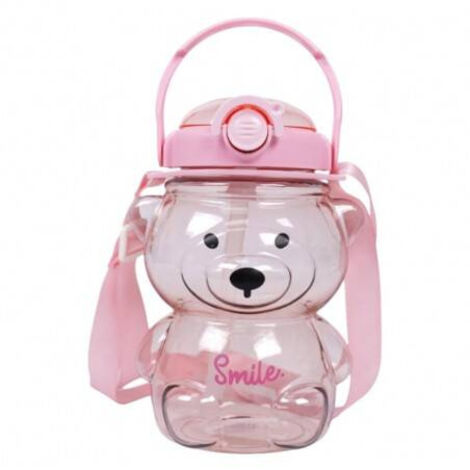 Botella infantil ECARLA con pajita de 1000 ml con forma de oso BD27 (1/5)