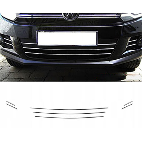 Tiras de ajuste de parrilla cromadas para VW TIGUAN 5N (1/5)