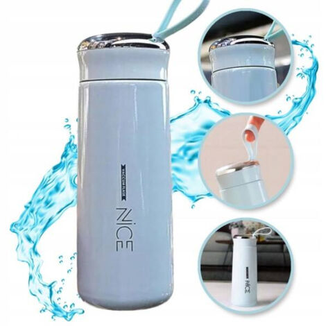 Botella ECARLA con asa, cesta y tubo 400ml Azul Bonito BD12N (1/4)