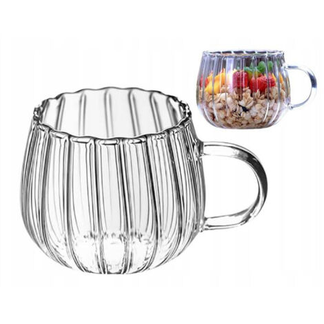 Taza ECARLA con paredes onduladas, acanalada, 400 ml SZK52