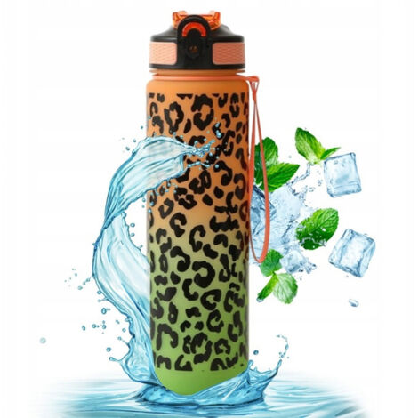 Botellas de agua ECARLA Panther Ombre 1l Naranja Verde BD43WZ3 (1/5)