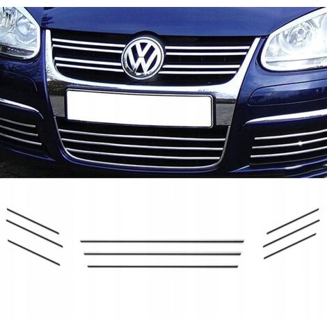 VW GOLF V JETTA - PARRILLA CROMADA Parrilla Tiras de tuning (1/5)