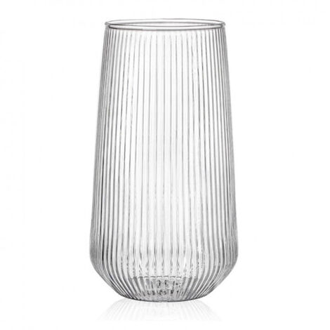 Vaso grande acanalado ECARLA para bebidas 500ml 6cmx14cm SZK151 (1/5)