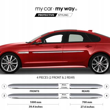 Tiras protectoras de puertas cromadas para JAGUAR XF II 2016+ (1/4)