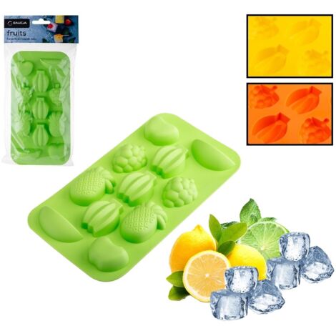 Bandeja flexible para cubitos de hielo FRUITS para 11 cubitos de hielo con forma de fruta (1/5)