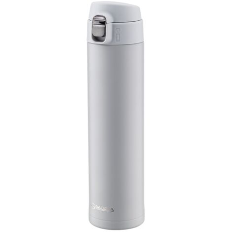 Taza térmica, botella termo, QUENTIN, 520 ml, acero inoxidable 18/10, plástico, gris (1/4)