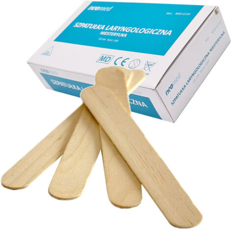 Espátula de madera para otorrinolaringología, espátula cosmética para depilación 100 uds. (1/5)