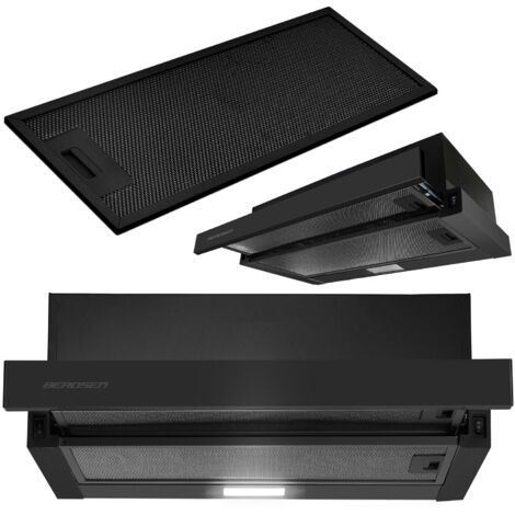 Campana de cocina telescópica 50cm negra BT-238